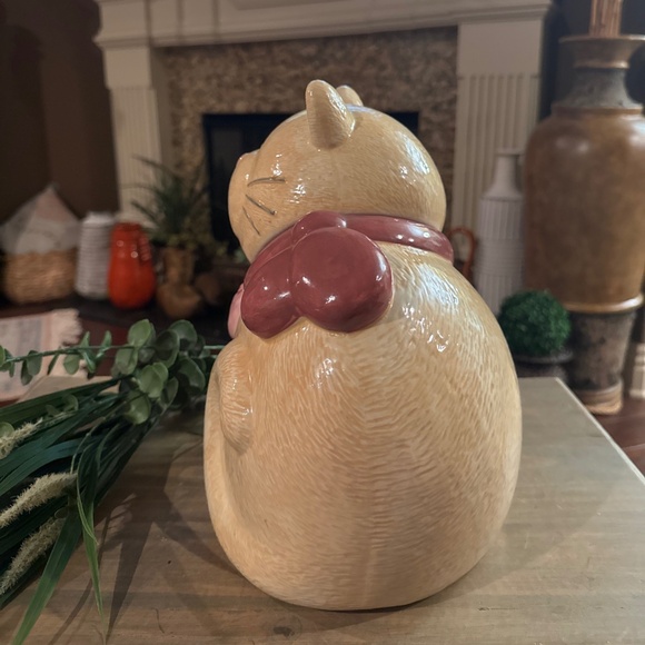 Vintage Cat Flower Treasure Craft Cookie Jar USA By Susan Marie Cookie Jar 11”. - Picture 3 of 7